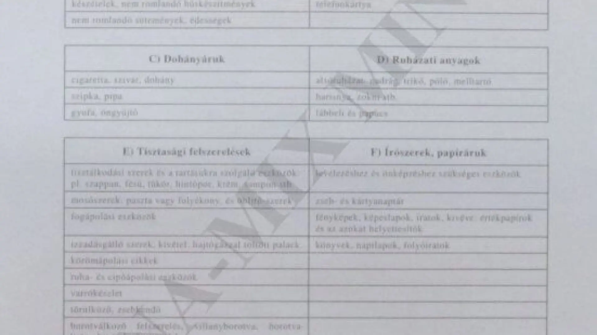 Tájékoztató a küldhető csomagokról